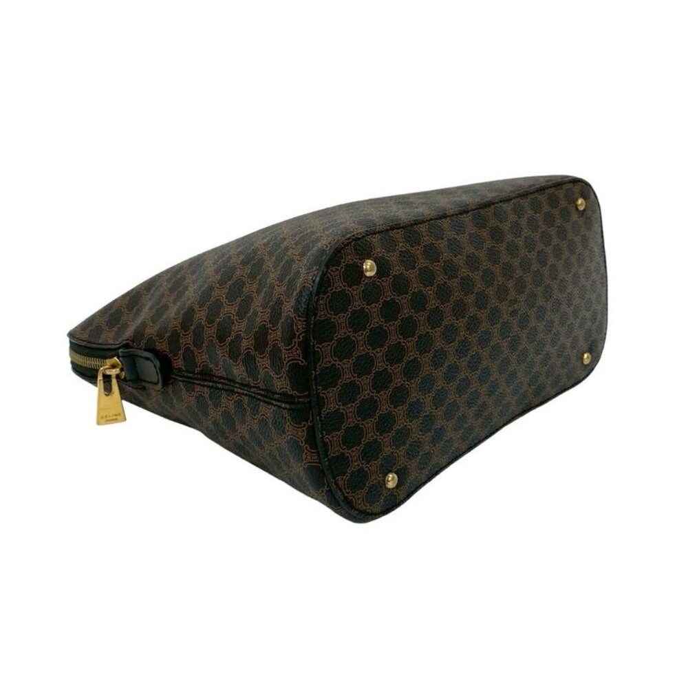 Celine Vintage Macadam Blason Triomphe Pattern Leather Handbag Mini Tote Bag - Picture 7 of 10